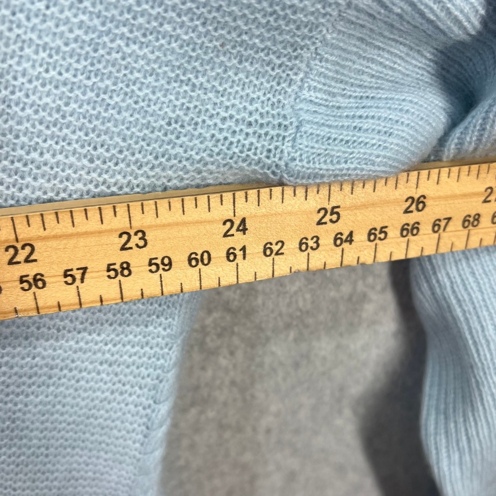 Pure Collection Cashmere Sweater Womens 6 Blue V-Neck Cable Knit‎ Pullover 7384 - Picture 5 of 7